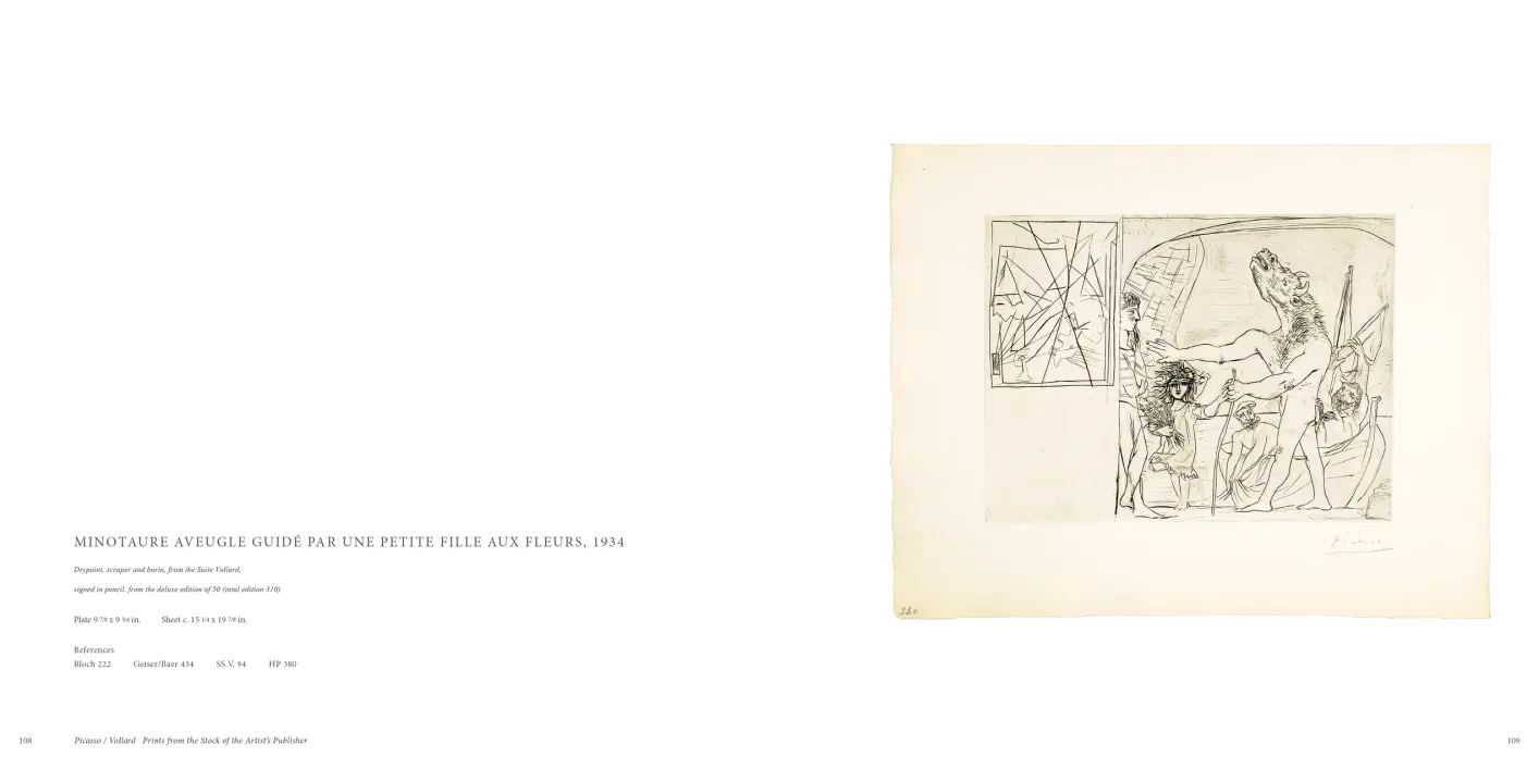 Picasso Vollard: Prints from the Stock of the Artist’s Publisher exhibition catalogue, pages 108–109