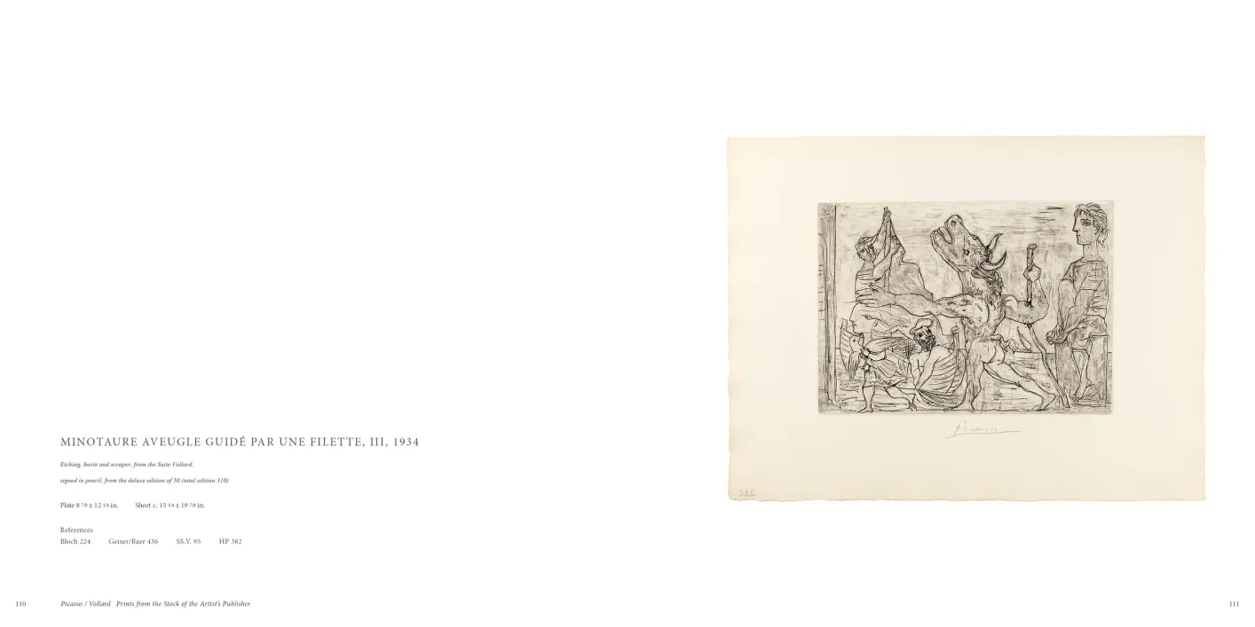 Picasso Vollard: Prints from the Stock of the Artist’s Publisher exhibition catalogue, pages 110–111