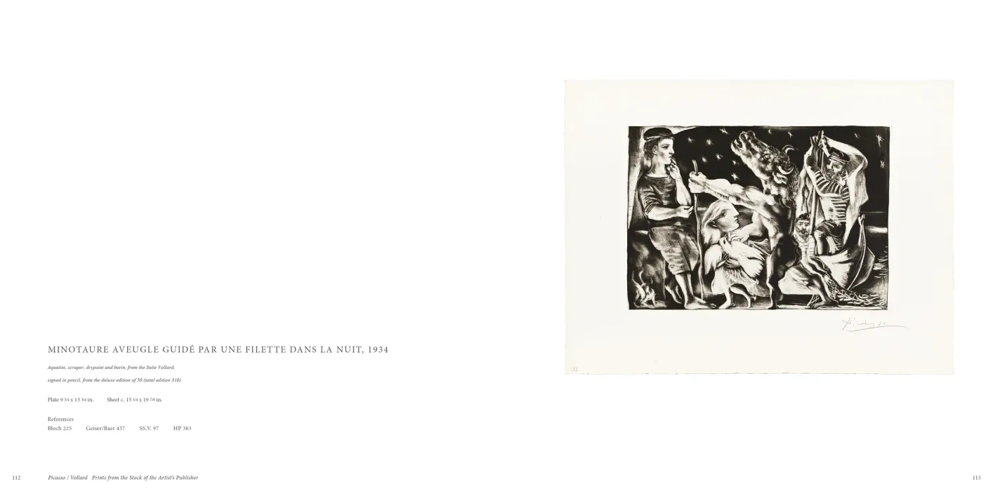 Picasso Vollard: Prints from the Stock of the Artist’s Publisher exhibition catalogue, pages 112–113