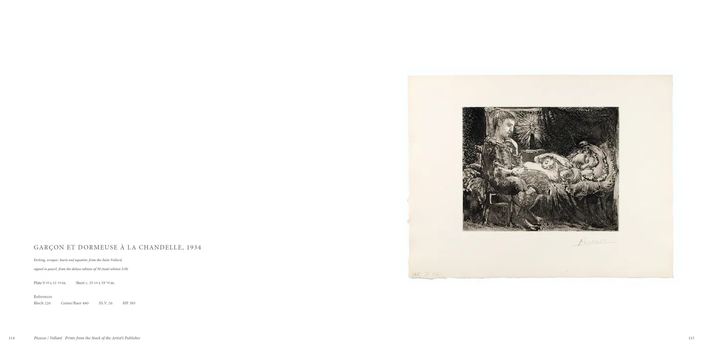 Picasso Vollard: Prints from the Stock of the Artist’s Publisher exhibition catalogue, pages 114–115