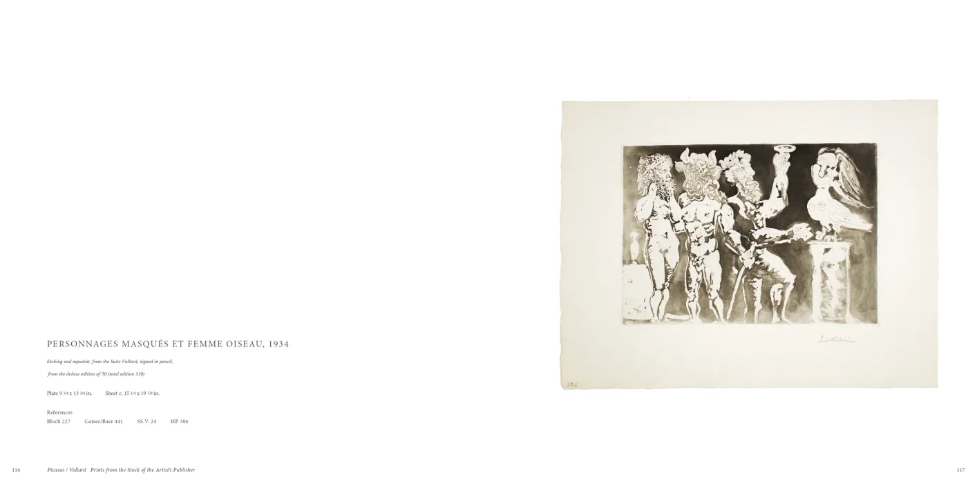 Picasso Vollard: Prints from the Stock of the Artist’s Publisher exhibition catalogue, pages 116–117
