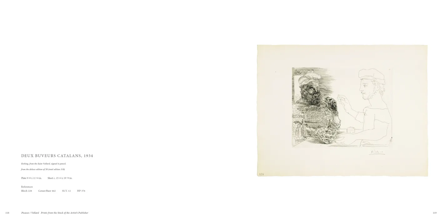 Picasso Vollard: Prints from the Stock of the Artist’s Publisher exhibition catalogue, pages 118–119