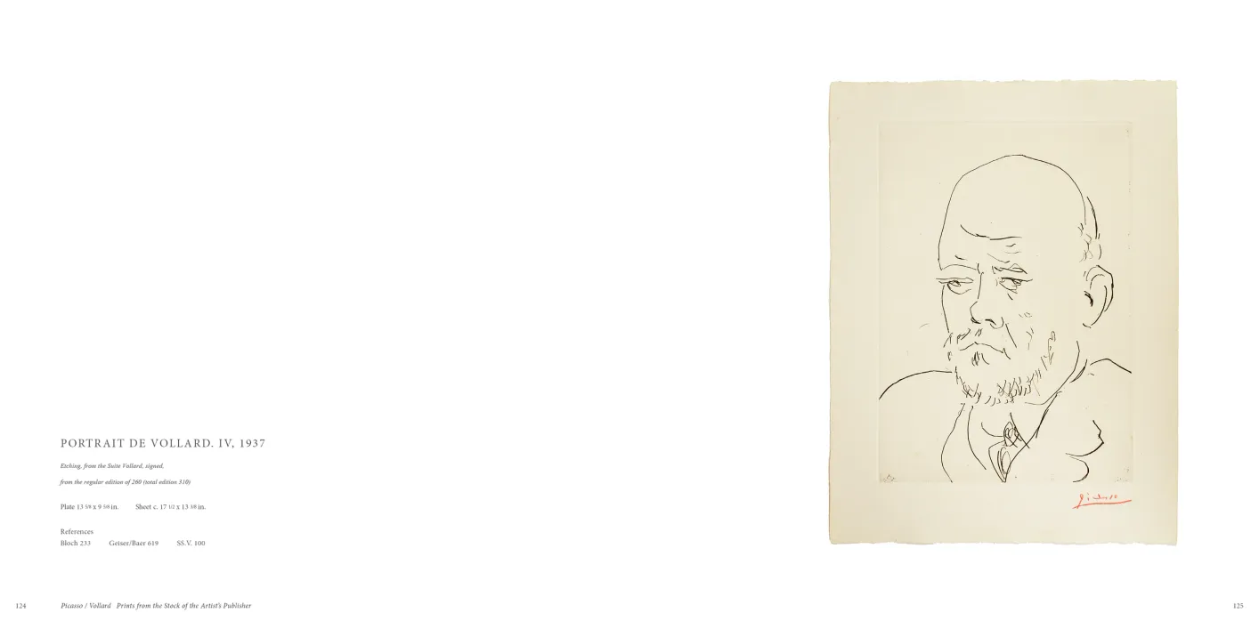Picasso Vollard: Prints from the Stock of the Artist’s Publisher exhibition catalogue, pages 124–125