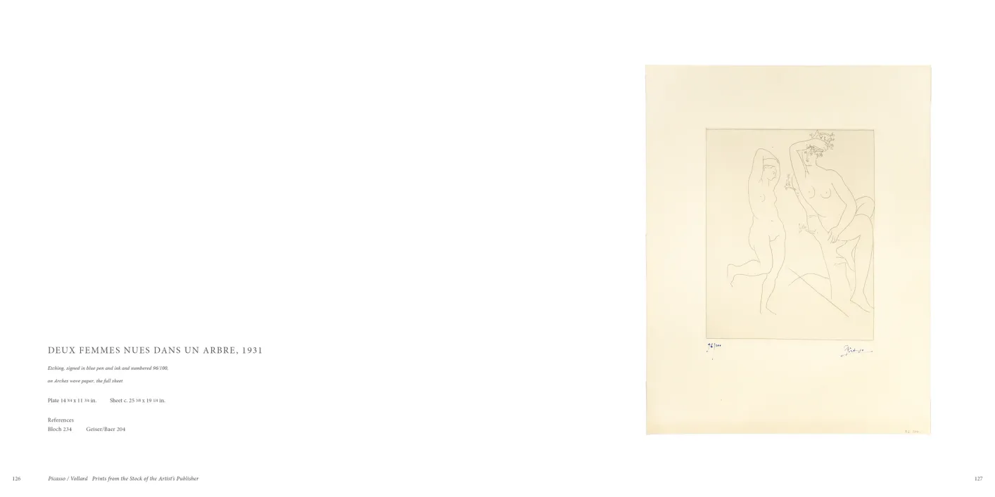 Picasso Vollard: Prints from the Stock of the Artist’s Publisher exhibition catalogue, pages 126–127