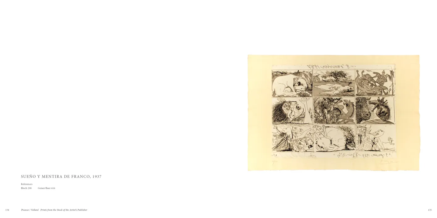 Picasso Vollard: Prints from the Stock of the Artist’s Publisher exhibition catalogue, pages 134–135