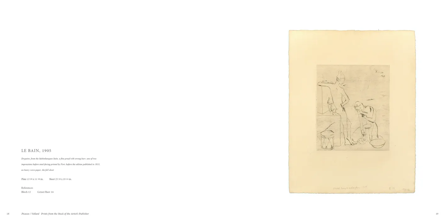 Picasso Vollard: Prints from the Stock of the Artist’s Publisher exhibition catalogue, pages 18–19