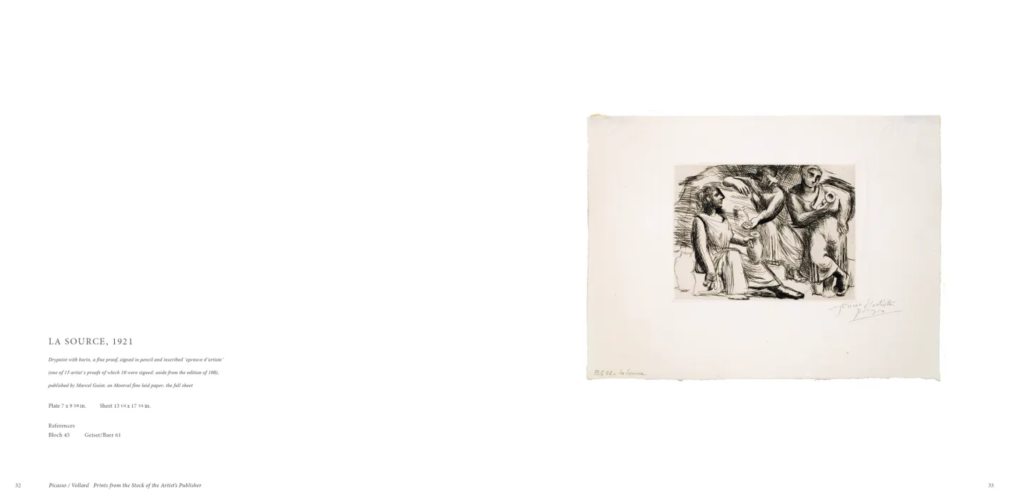 Picasso Vollard: Prints from the Stock of the Artist’s Publisher exhibition catalogue, pages 32–33