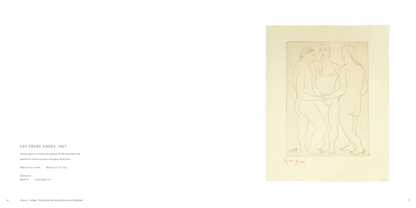 Picasso Vollard: Prints from the Stock of the Artist’s Publisher exhibition catalogue, pages 36–37