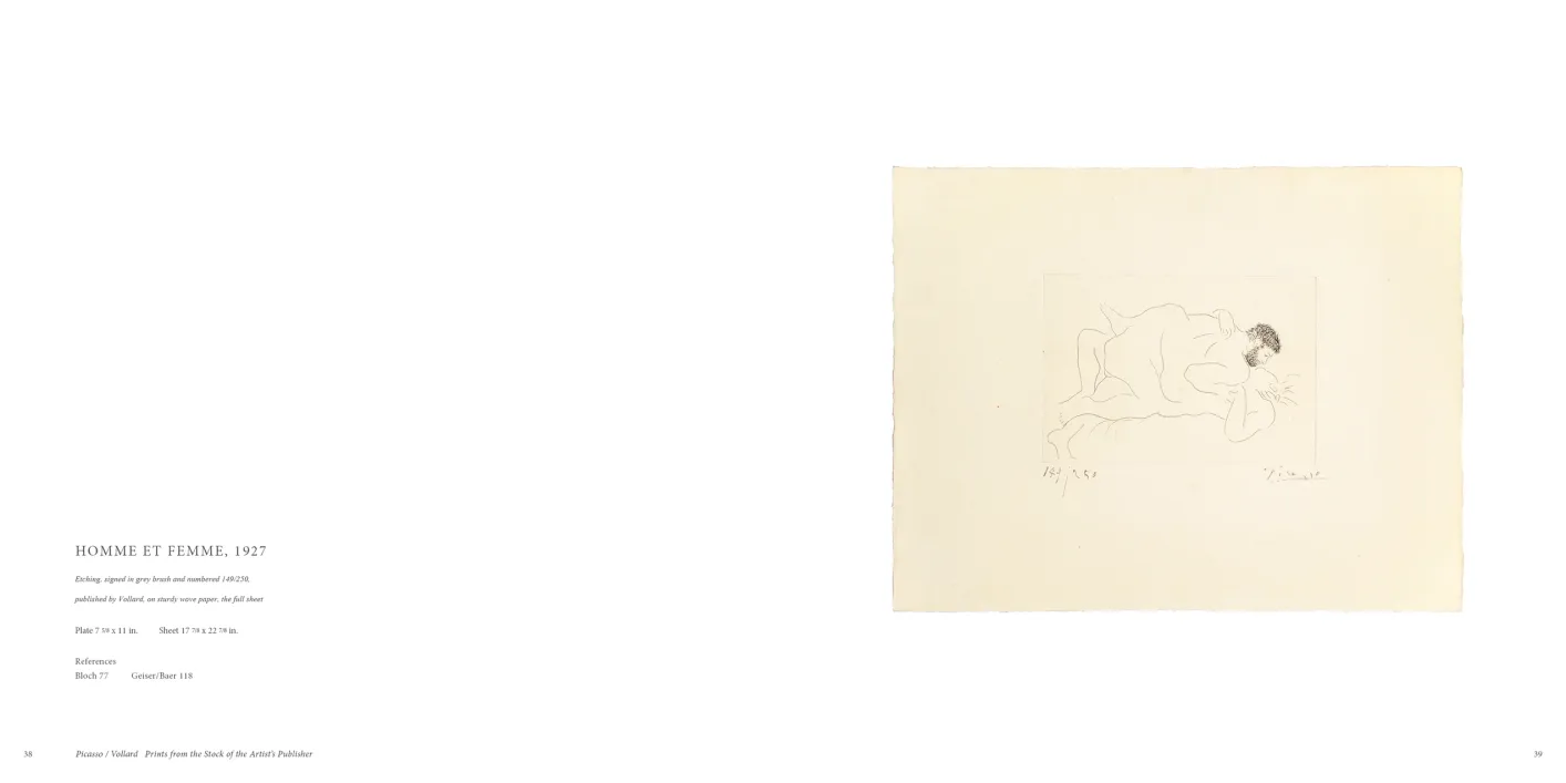 Picasso Vollard: Prints from the Stock of the Artist’s Publisher exhibition catalogue, pages 38–39