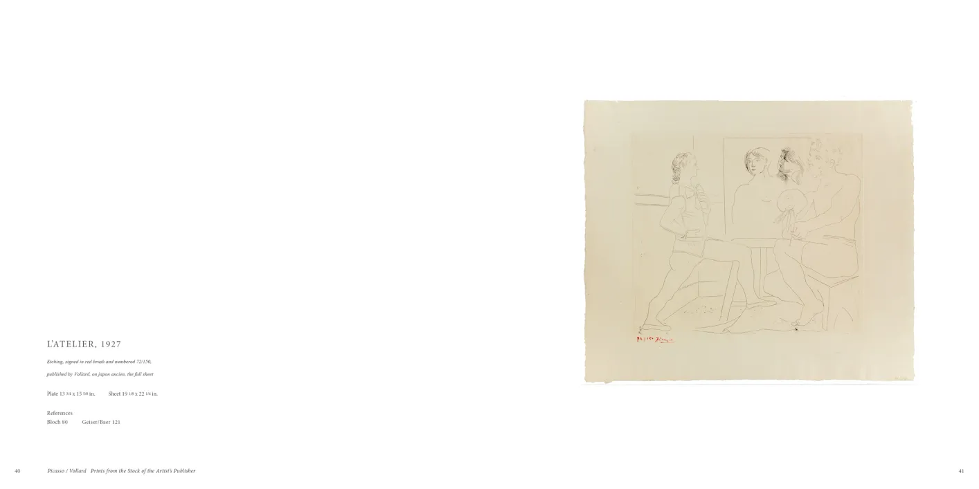 Picasso Vollard: Prints from the Stock of the Artist’s Publisher exhibition catalogue, pages 40–41