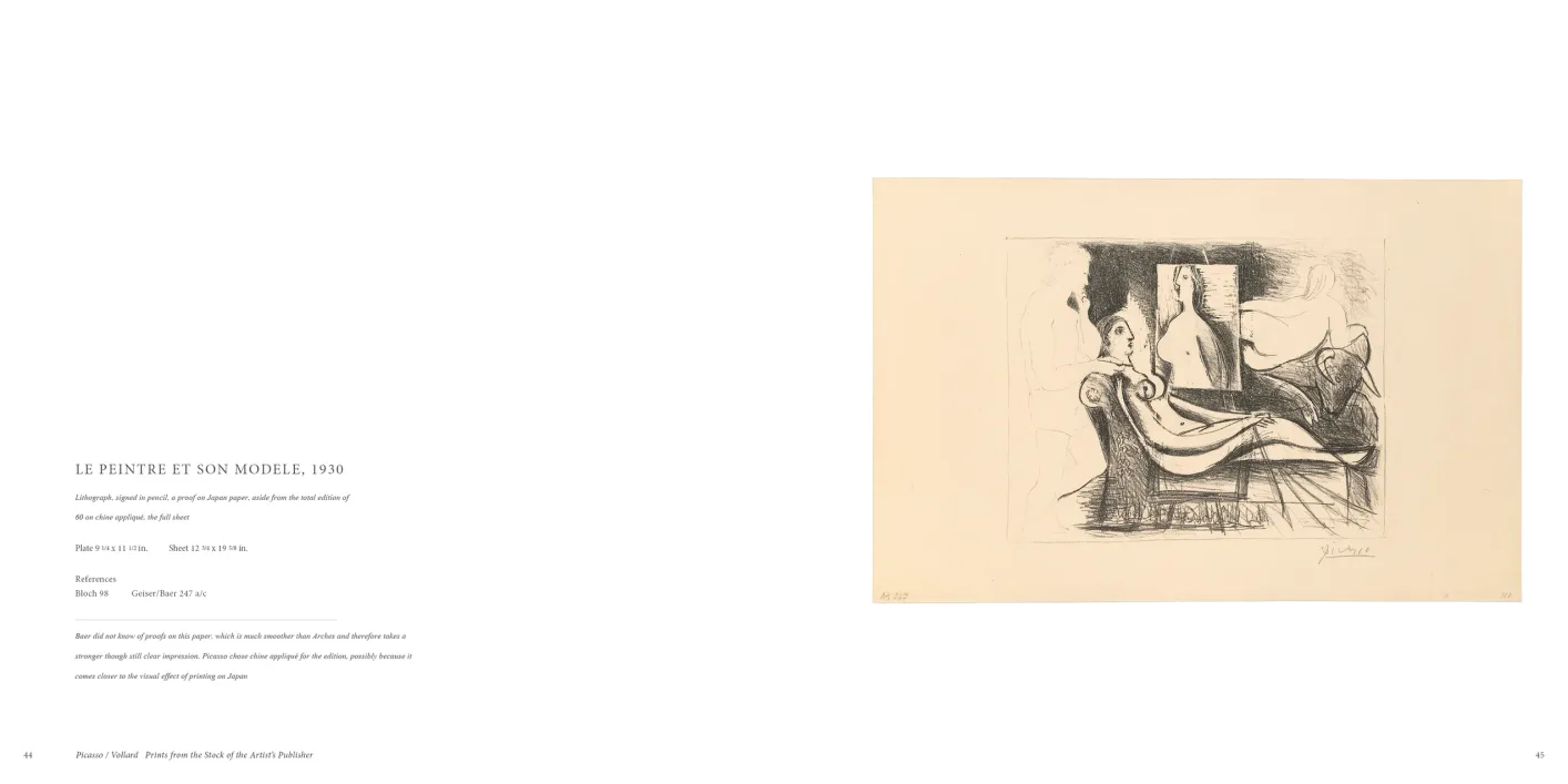Picasso Vollard: Prints from the Stock of the Artist’s Publisher exhibition catalogue, pages 44–45