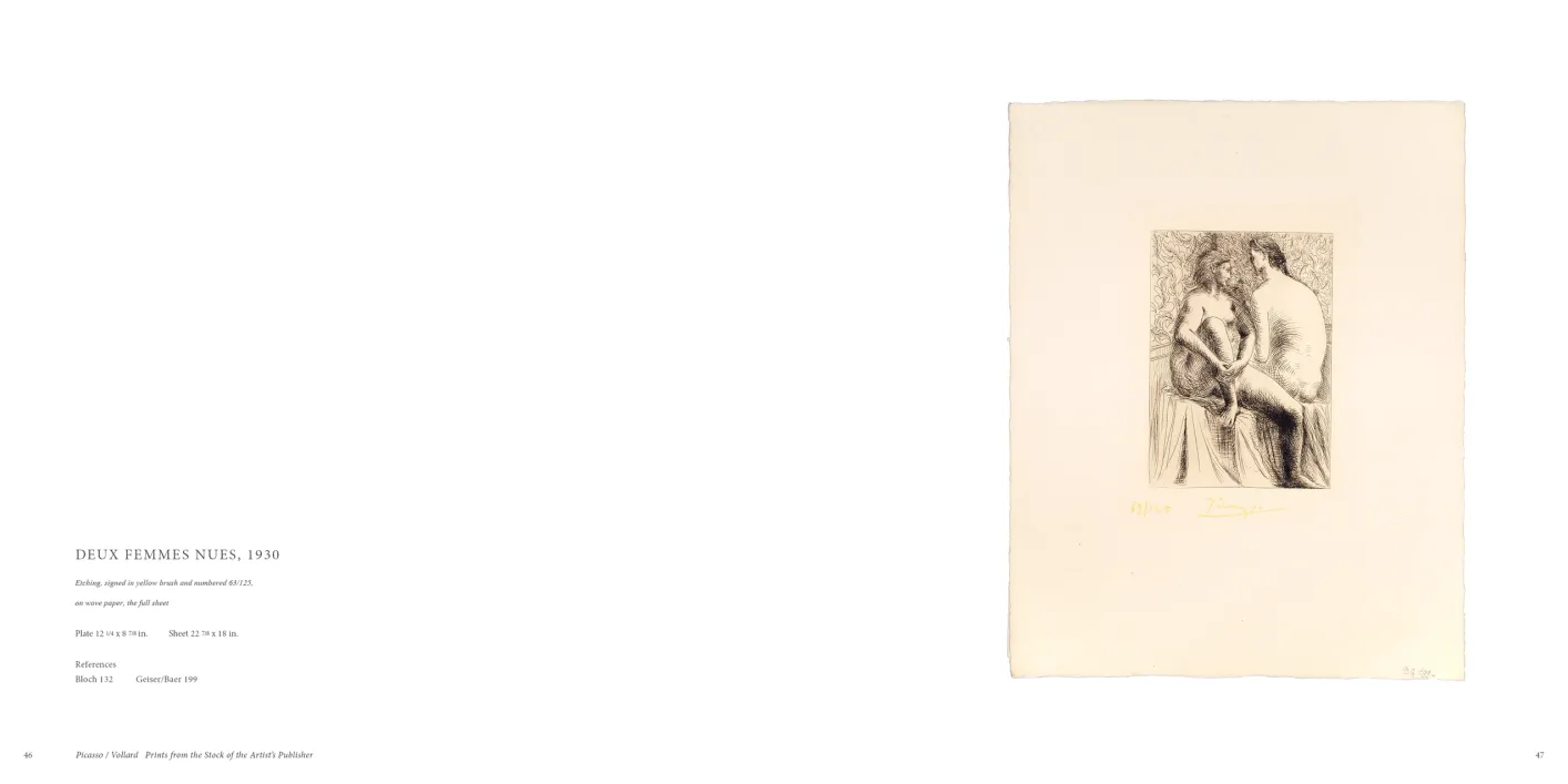 Picasso Vollard: Prints from the Stock of the Artist’s Publisher exhibition catalogue, pages 46–47