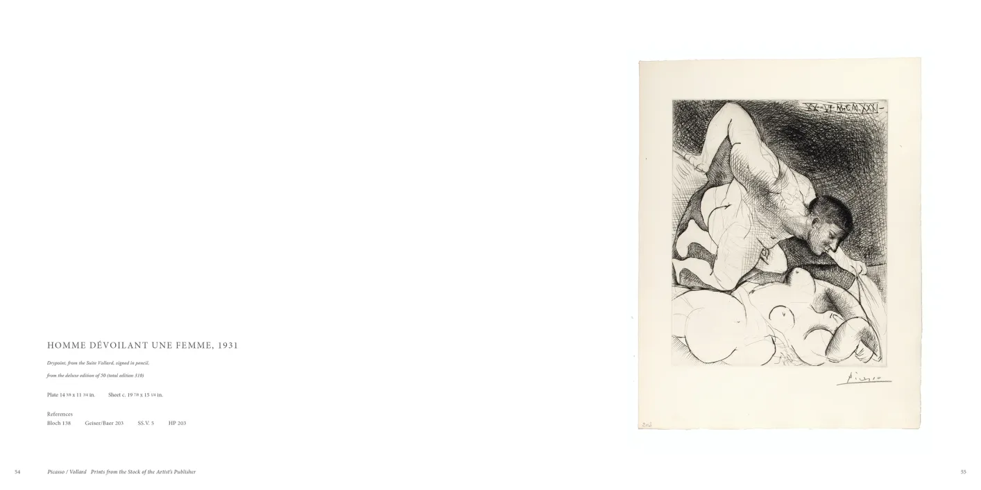 Picasso Vollard: Prints from the Stock of the Artist’s Publisher exhibition catalogue, pages 54–55