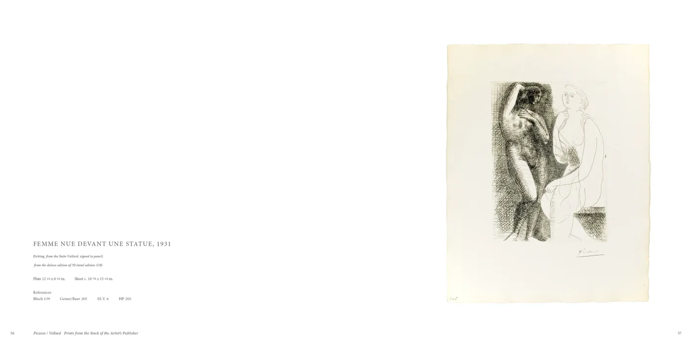 Picasso Vollard: Prints from the Stock of the Artist’s Publisher exhibition catalogue, pages 56–57