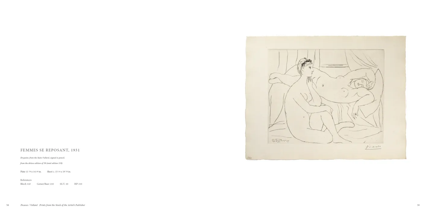 Picasso Vollard: Prints from the Stock of the Artist’s Publisher exhibition catalogue, pages 58–59