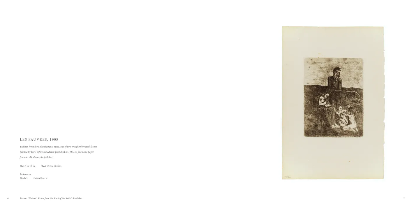 Picasso Vollard: Prints from the Stock of the Artist’s Publisher exhibition catalogue, pages 6–7
