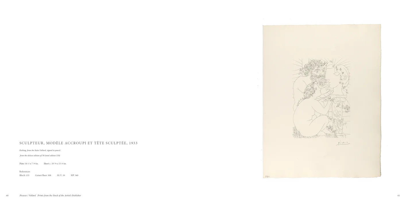 Picasso Vollard: Prints from the Stock of the Artist’s Publisher exhibition catalogue, pages 60–61