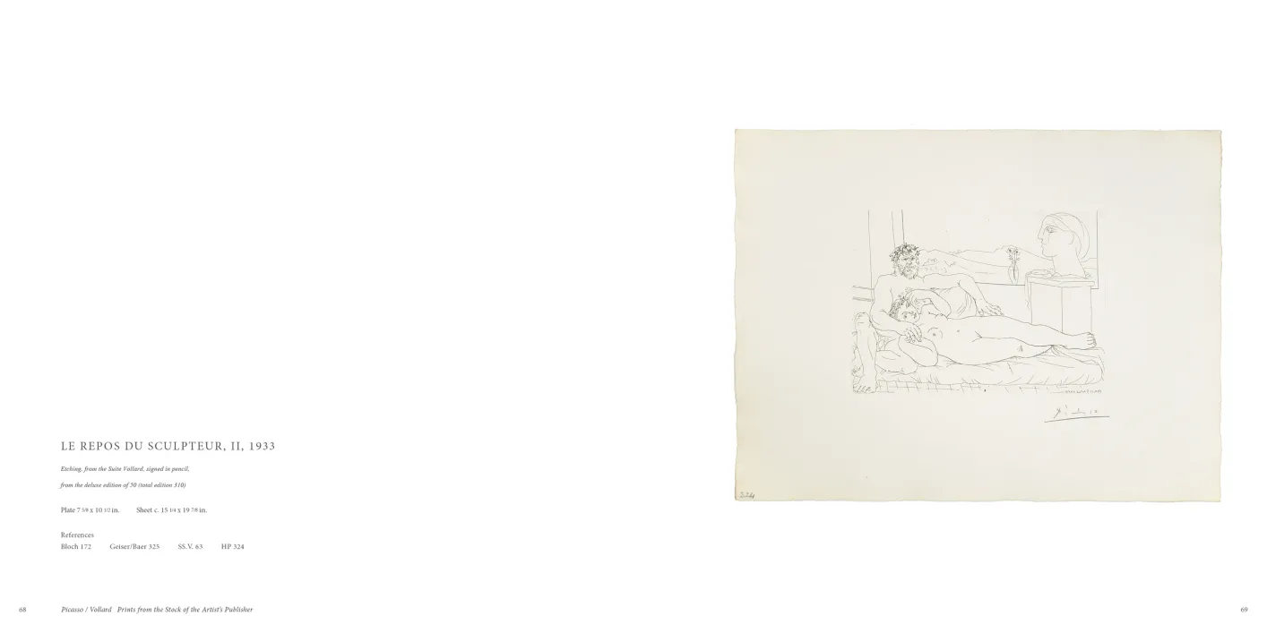 Picasso Vollard: Prints from the Stock of the Artist’s Publisher exhibition catalogue, pages 68–69