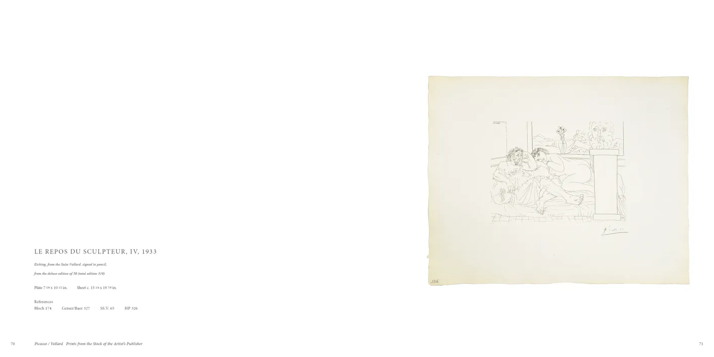 Picasso Vollard: Prints from the Stock of the Artist’s Publisher exhibition catalogue, pages 70–71