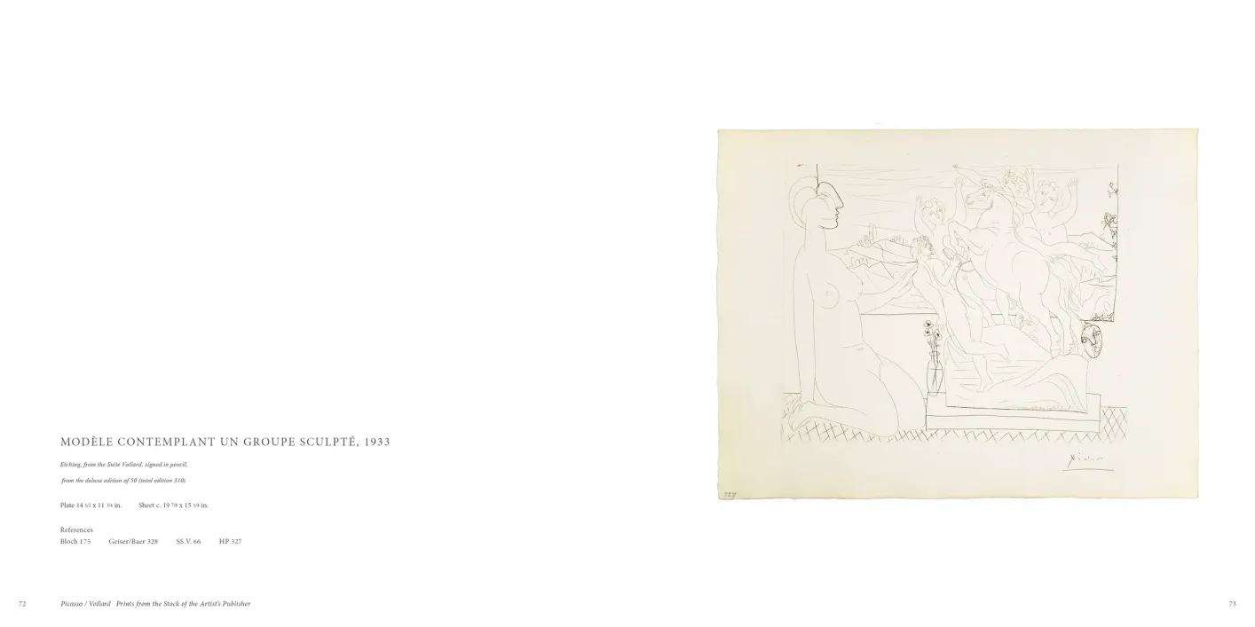 Picasso Vollard: Prints from the Stock of the Artist’s Publisher exhibition catalogue, pages 72–73