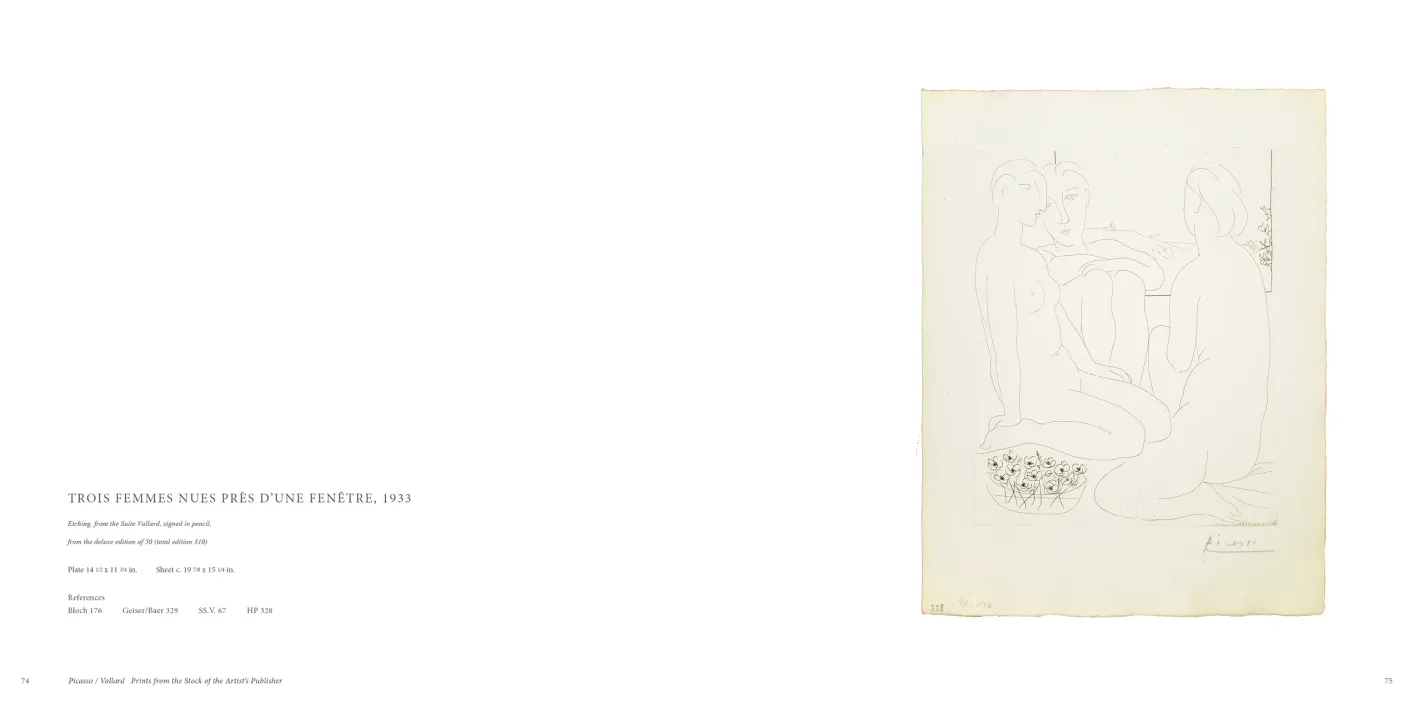 Picasso Vollard: Prints from the Stock of the Artist’s Publisher exhibition catalogue, pages 74–75