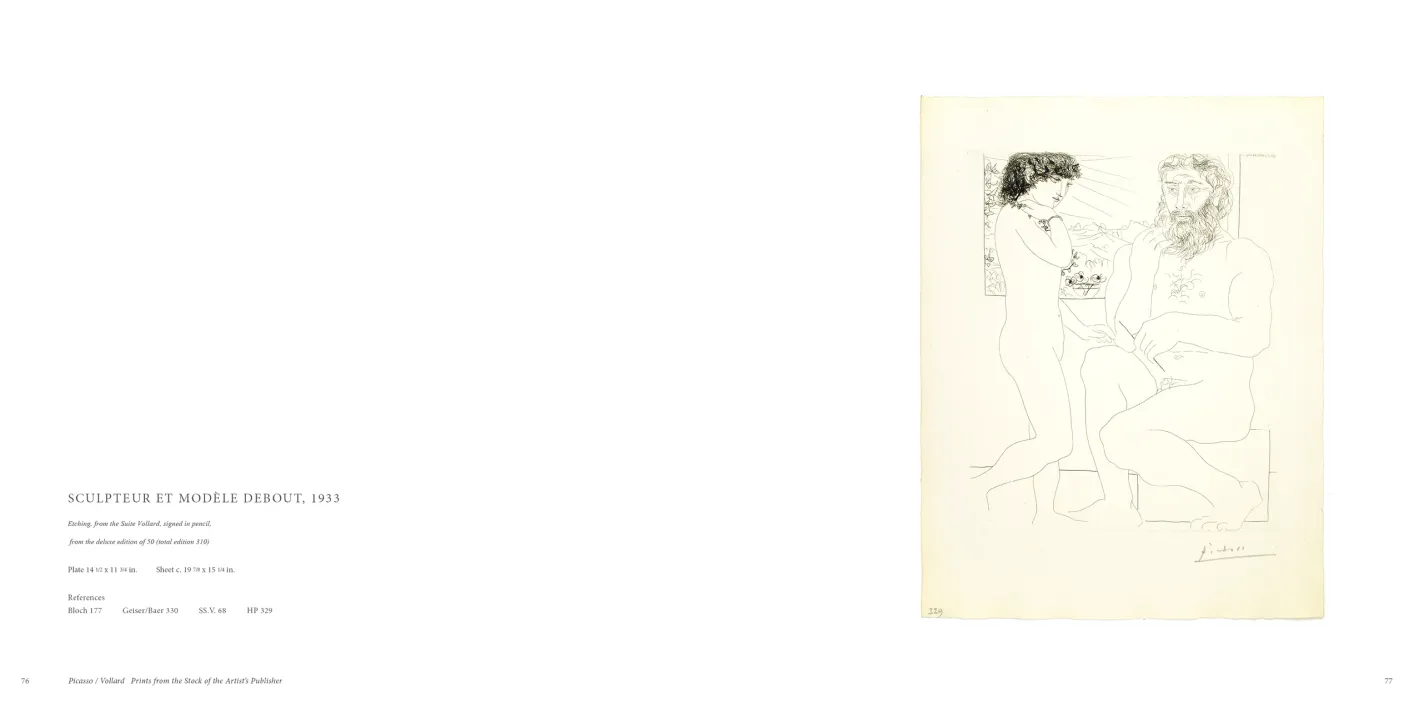 Picasso Vollard: Prints from the Stock of the Artist’s Publisher exhibition catalogue, pages 76–77