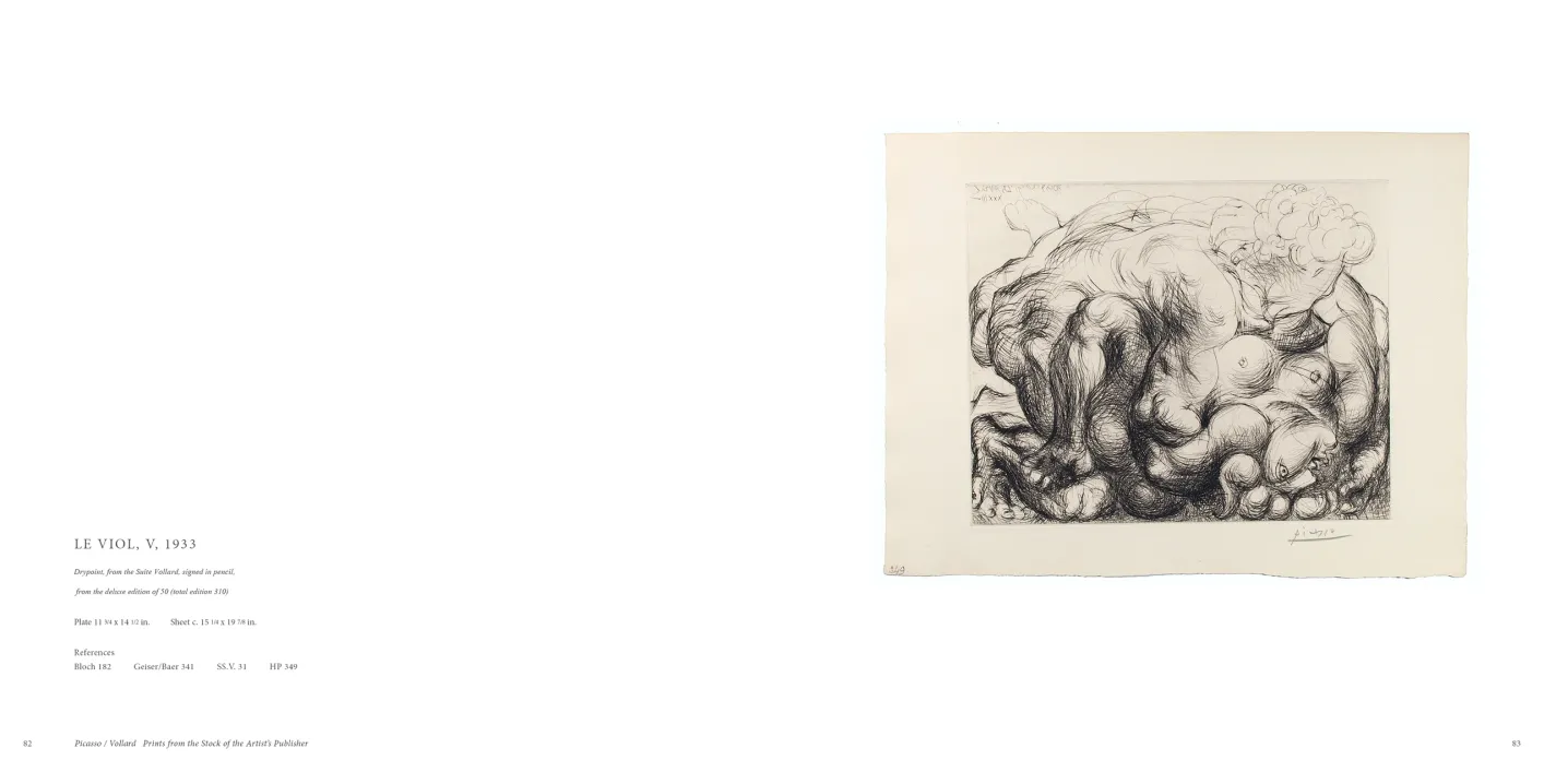 Picasso Vollard: Prints from the Stock of the Artist’s Publisher exhibition catalogue, pages 82–83