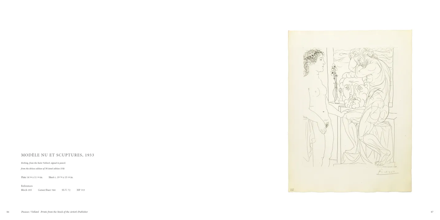 Picasso Vollard: Prints from the Stock of the Artist’s Publisher exhibition catalogue, pages 86–87