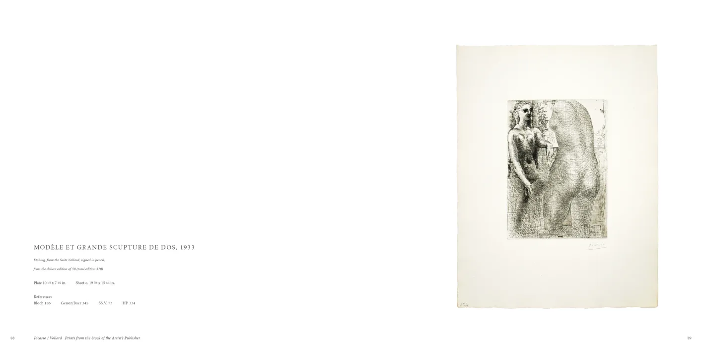 Picasso Vollard: Prints from the Stock of the Artist’s Publisher exhibition catalogue, pages 88–89