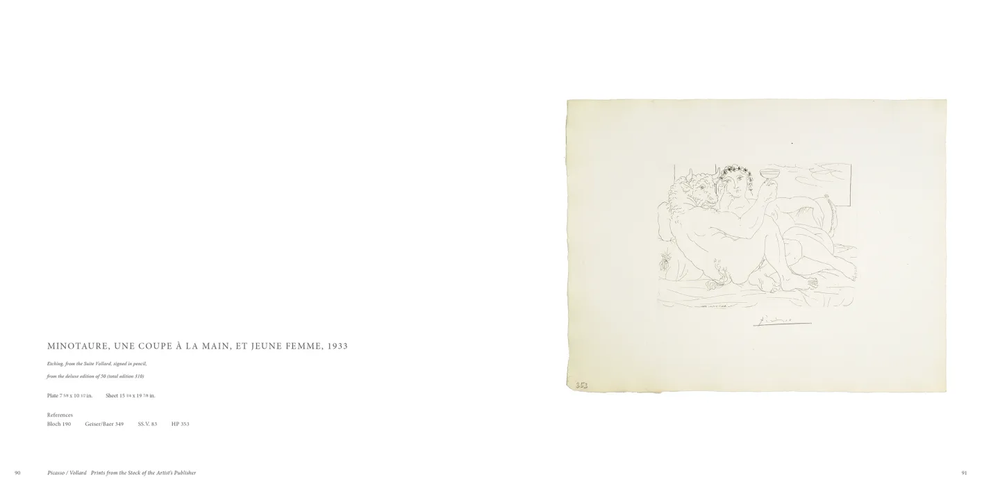 Picasso Vollard: Prints from the Stock of the Artist’s Publisher exhibition catalogue, pages 90–91