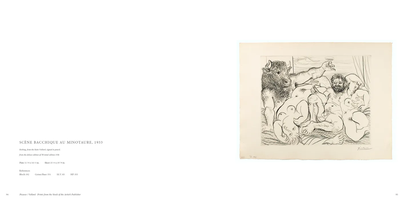 Picasso Vollard: Prints from the Stock of the Artist’s Publisher exhibition catalogue, pages 94–95