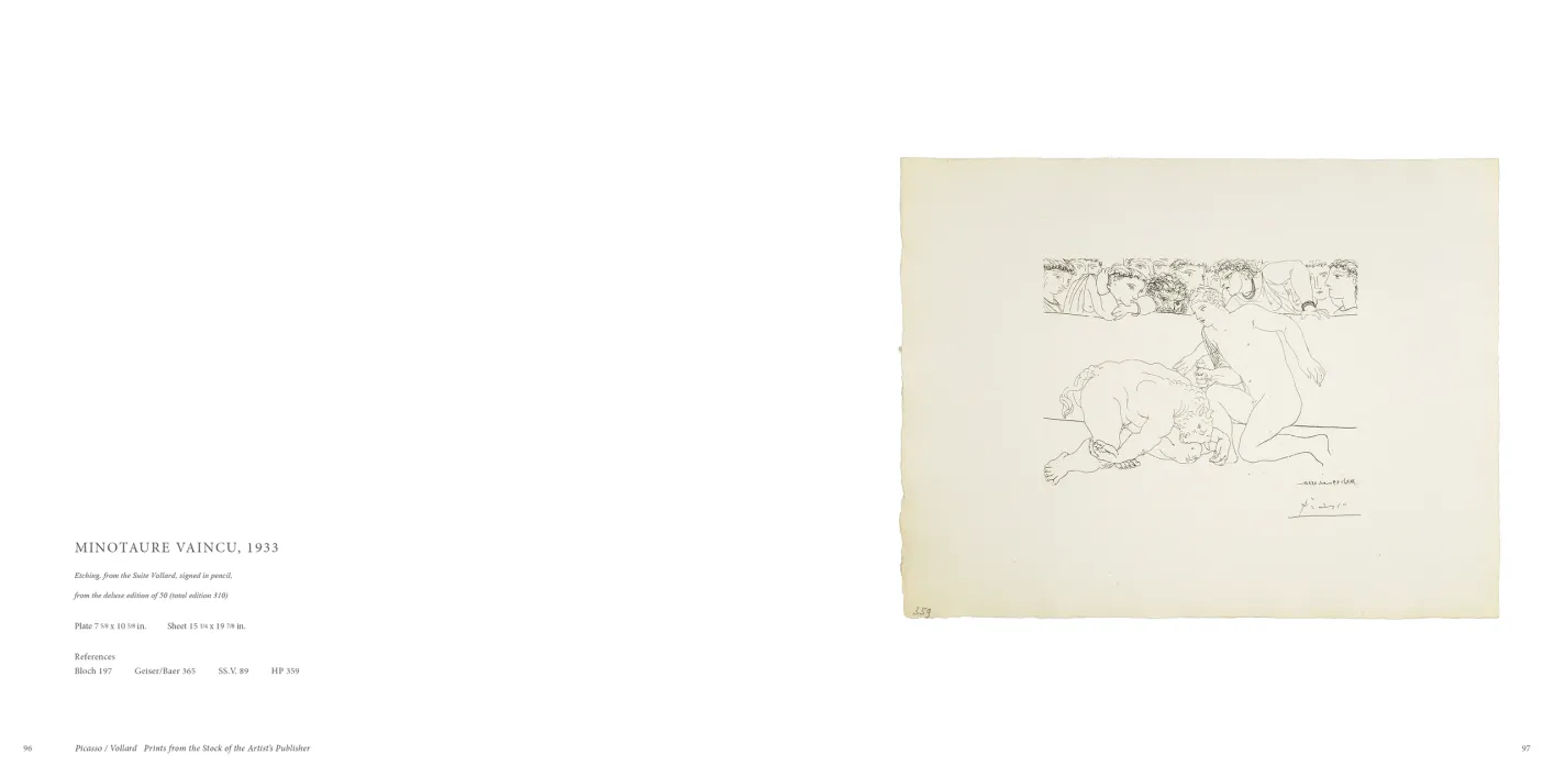 Picasso Vollard: Prints from the Stock of the Artist’s Publisher exhibition catalogue, pages 96–97