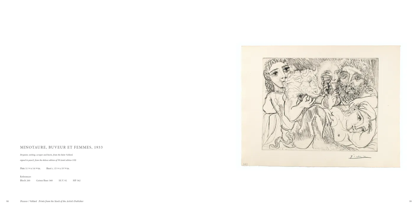 Picasso Vollard: Prints from the Stock of the Artist’s Publisher exhibition catalogue, pages 98–99