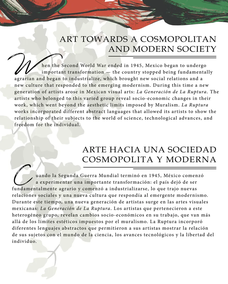 Theme panel design for Art Towards a Cosmopolitan and Modern Society