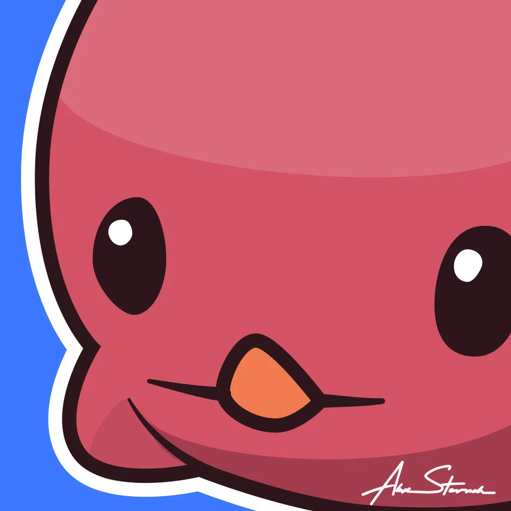 Red Mochipuff Kawaii Illustration Hero Presentation
