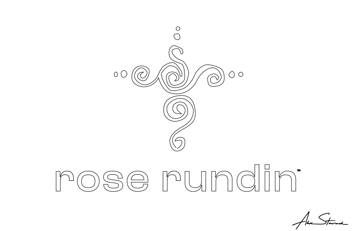 Rose Rundin Illustrated Card Logo vector-line for comparison