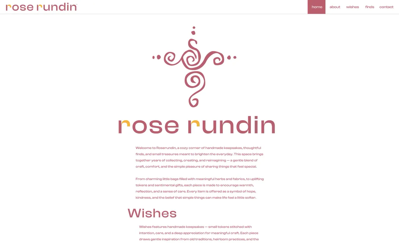 Rose Rundin Web Home Page, c. 2020