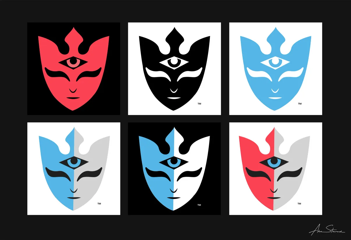 Illustrated Graphic Mask Examples.