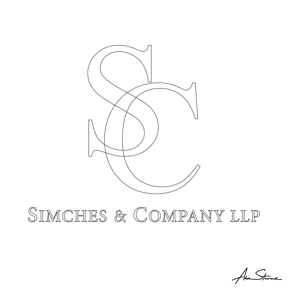 Simches and Company Square Logo Graphic vector-line for comparison