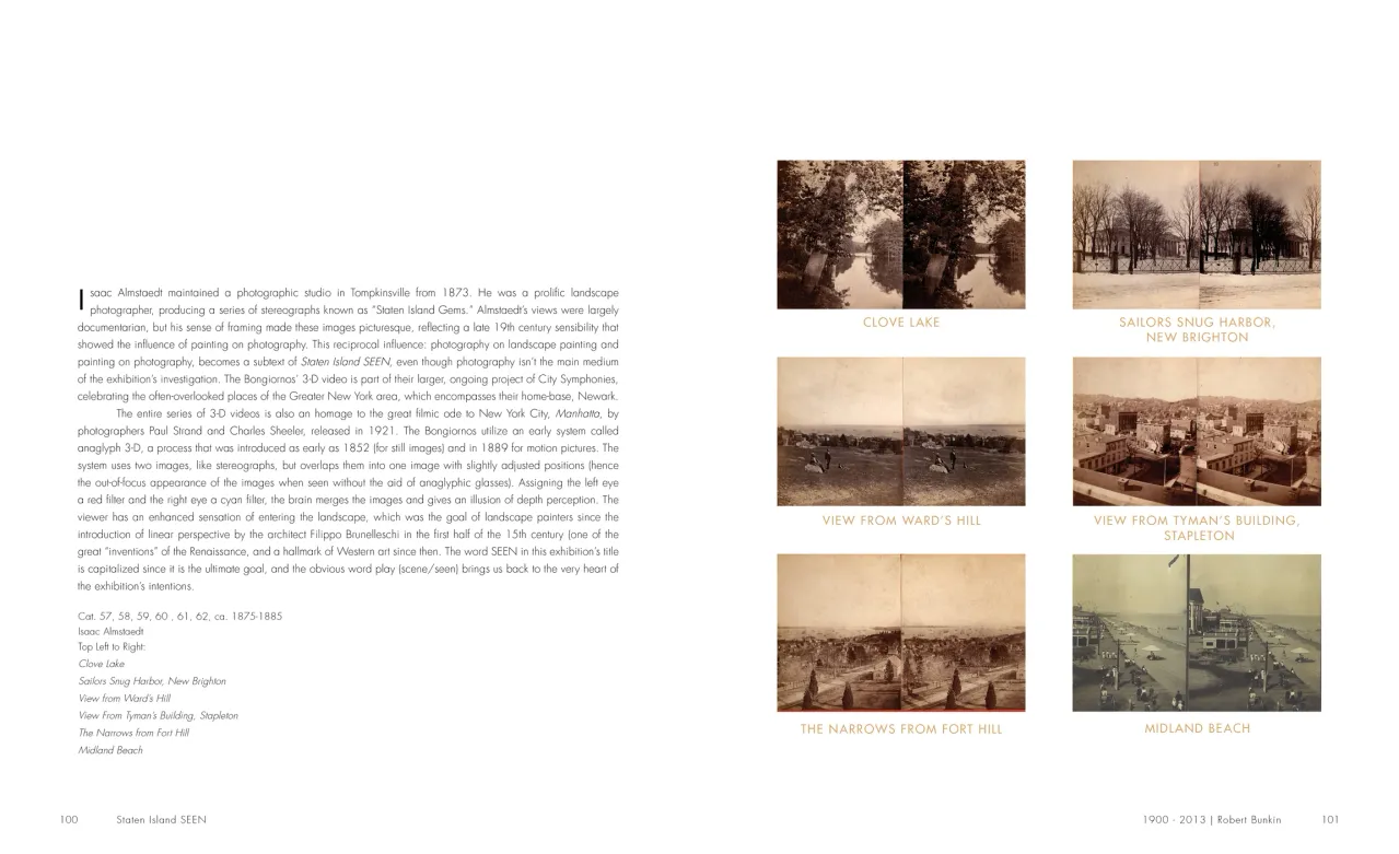Staten Island SEEN exhibition catalogue, pages 100–101