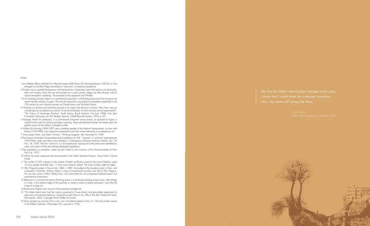 Staten Island SEEN exhibition catalogue, pages 102–103