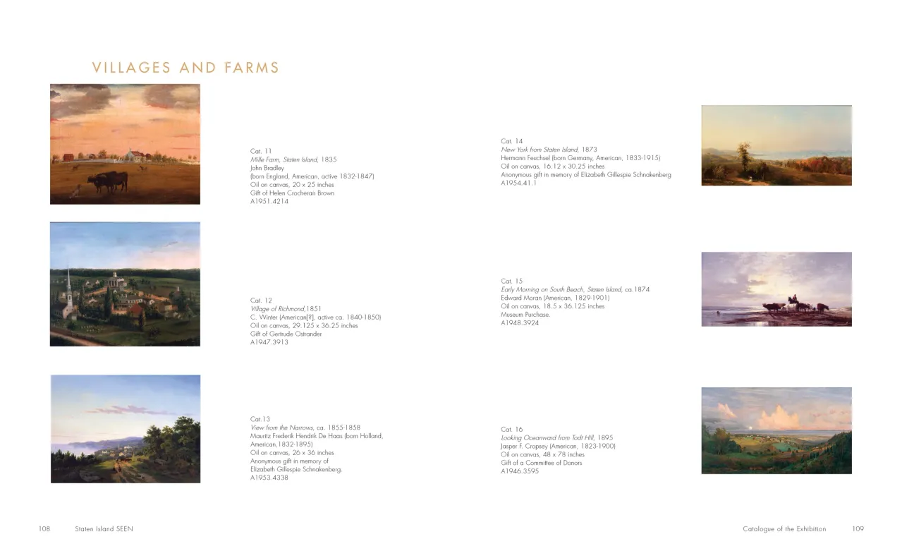 Staten Island SEEN exhibition catalogue, pages 108–109