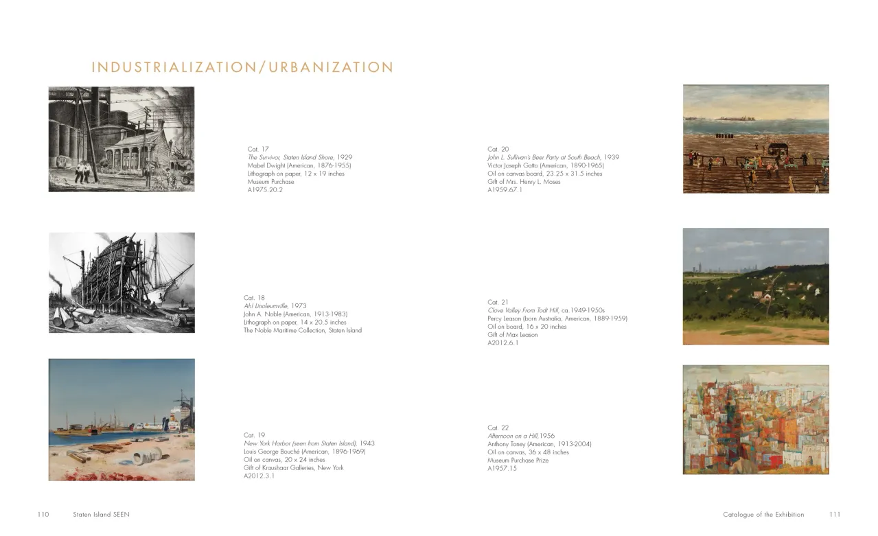 Staten Island SEEN exhibition catalogue, pages 110–111
