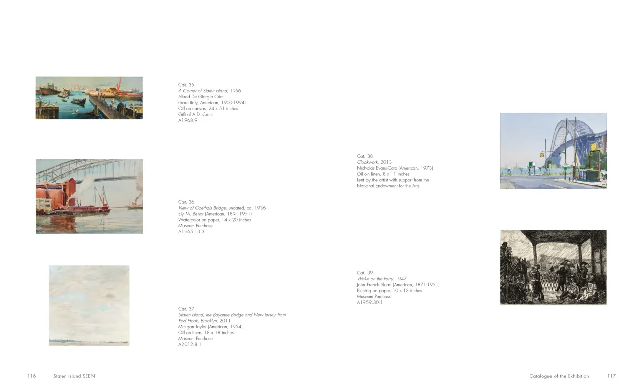 Staten Island SEEN exhibition catalogue, pages 116–117