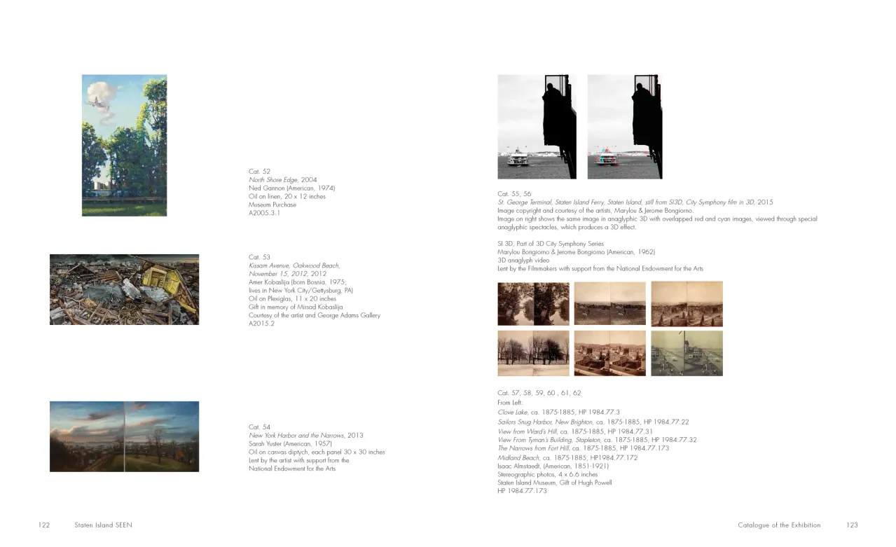Staten Island SEEN exhibition catalogue, pages 122–123