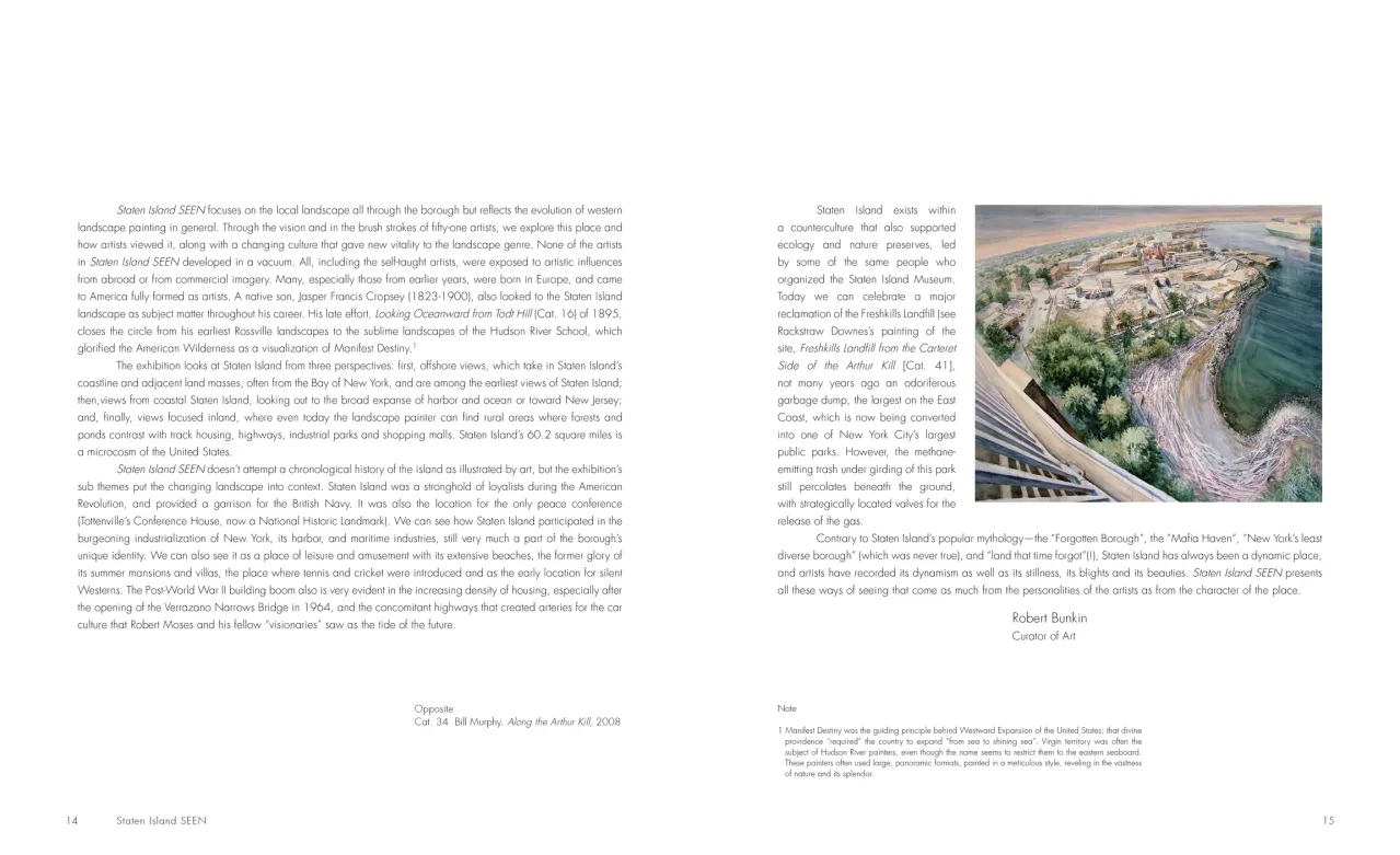 Staten Island SEEN exhibition catalogue, pages 14–15
