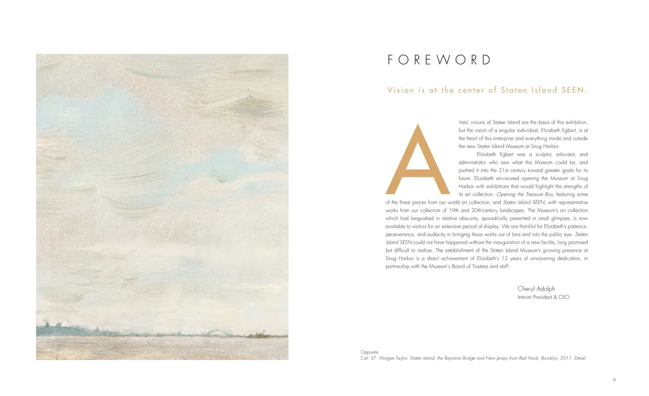 Staten Island SEEN exhibition catalogue, pages 8–9