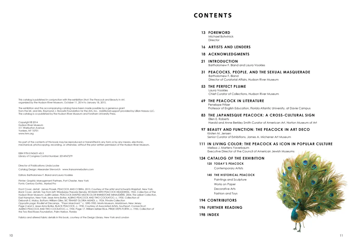 Strut: The Peacock and Beauty in Art exhibition catalogue, pages 10–11