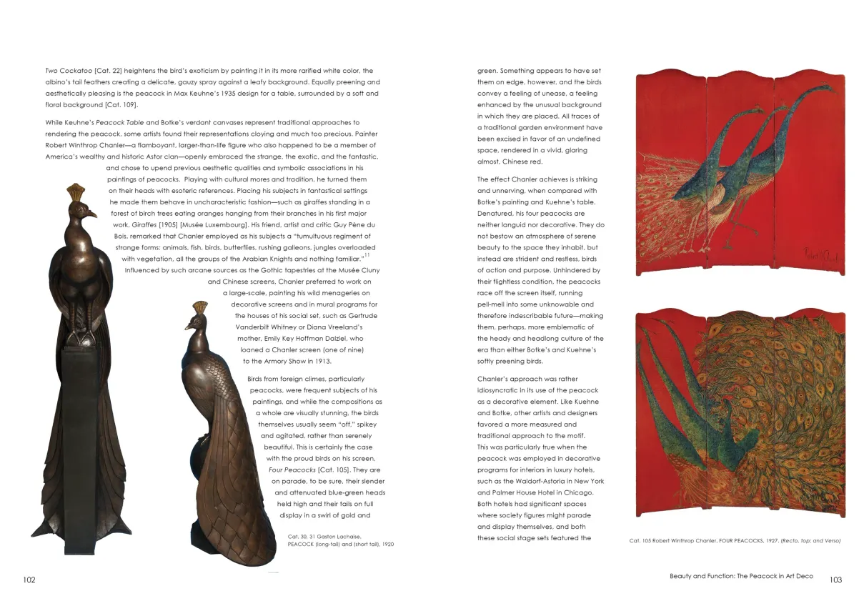 Strut: The Peacock and Beauty in Art exhibition catalogue, pages 102–103
