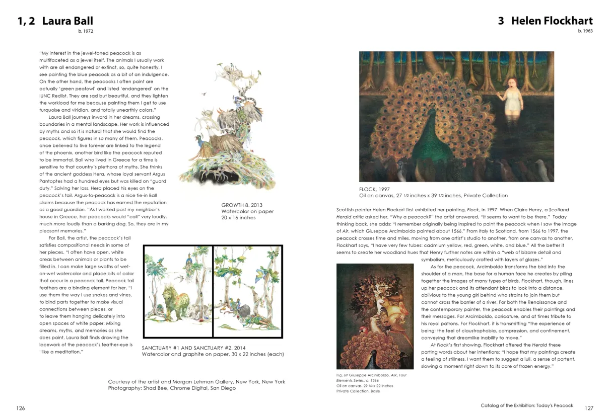 Strut: The Peacock and Beauty in Art exhibition catalogue, pages 126–127